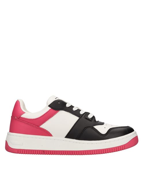 Sneakers in pelle e ecopelle TOMMY JEANS | EN0EN02532BIANCO-NERO-FUXIA